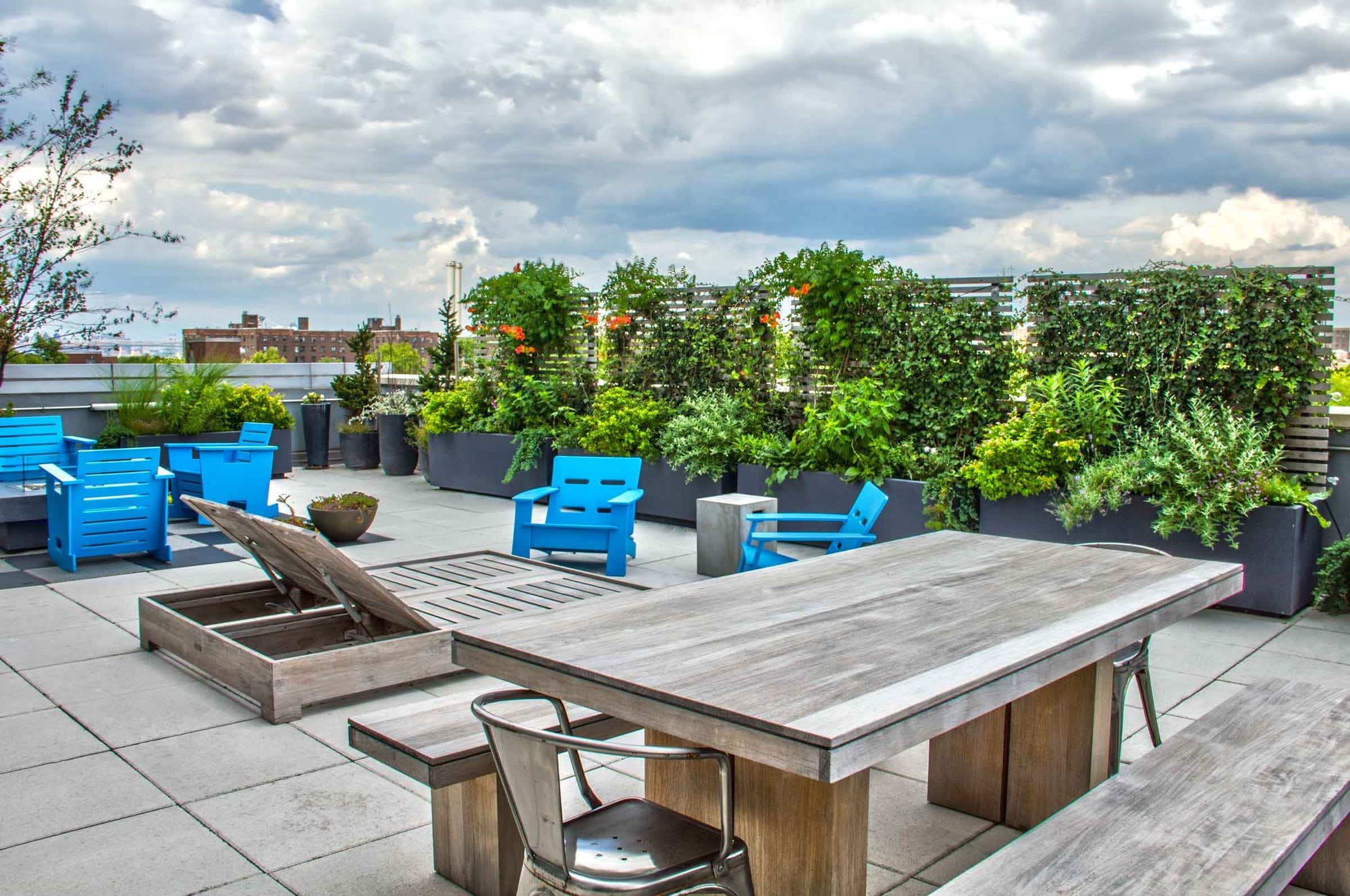 Chelsea Rooftop landscape design by Greenery NYC