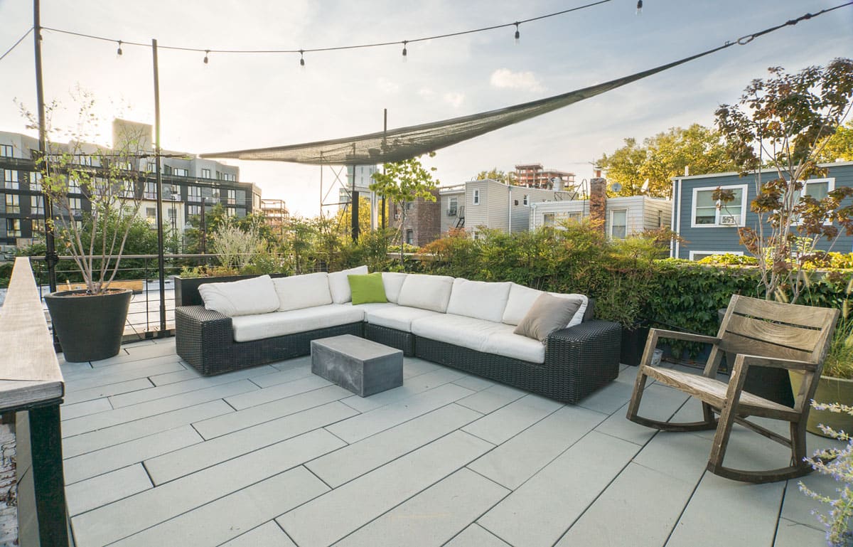 Williamsburg Terrace landscape design by Greenery NYC