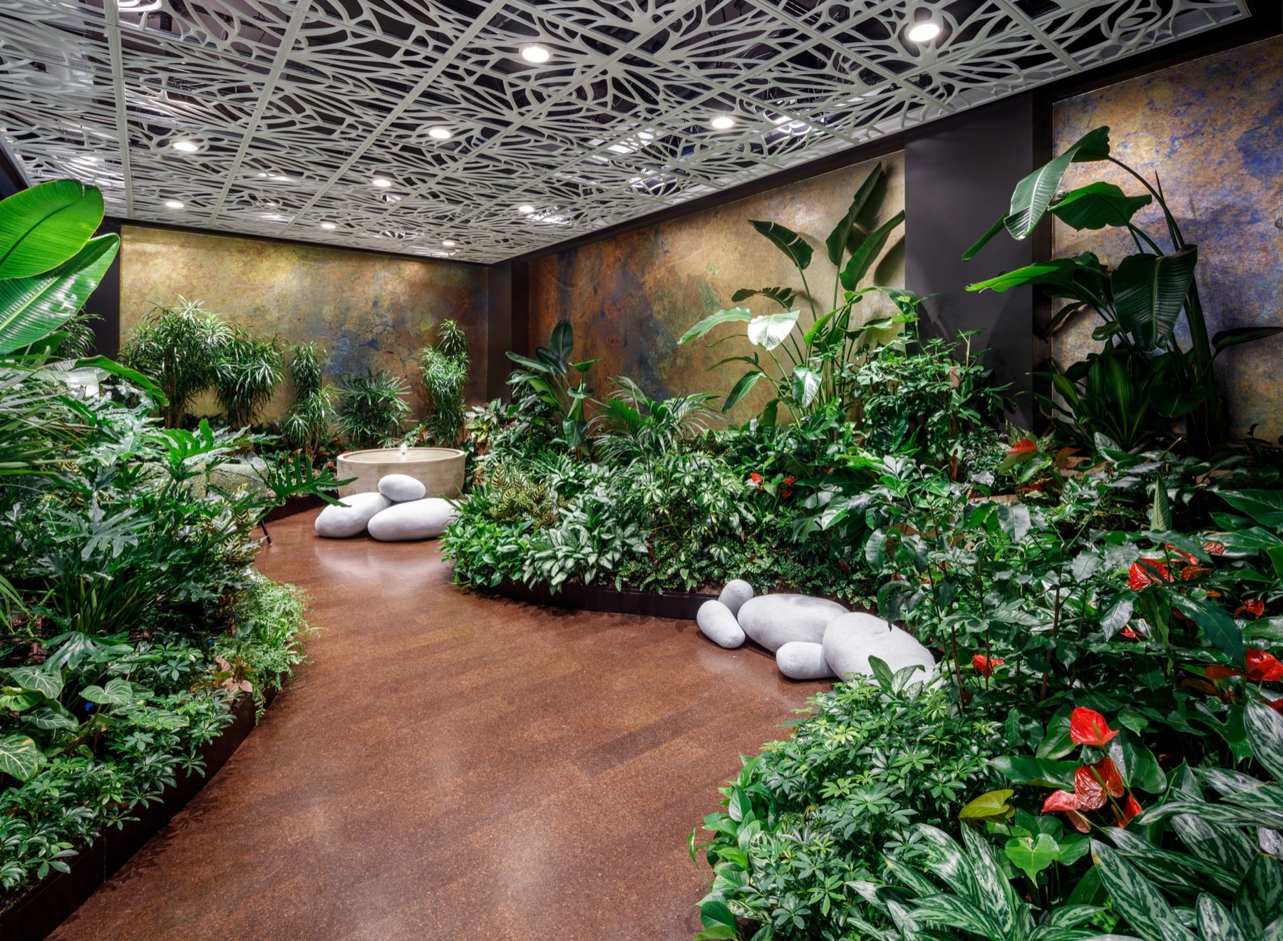 Nature Nook wellness space designed and installed by Greenery NYC